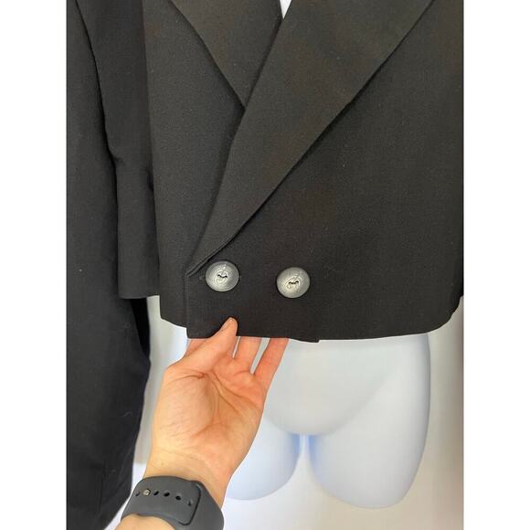 Belluci Black Women’s Cropped Blazer Office Siren Corpcore Office Work Wear - Picture 3 of 9